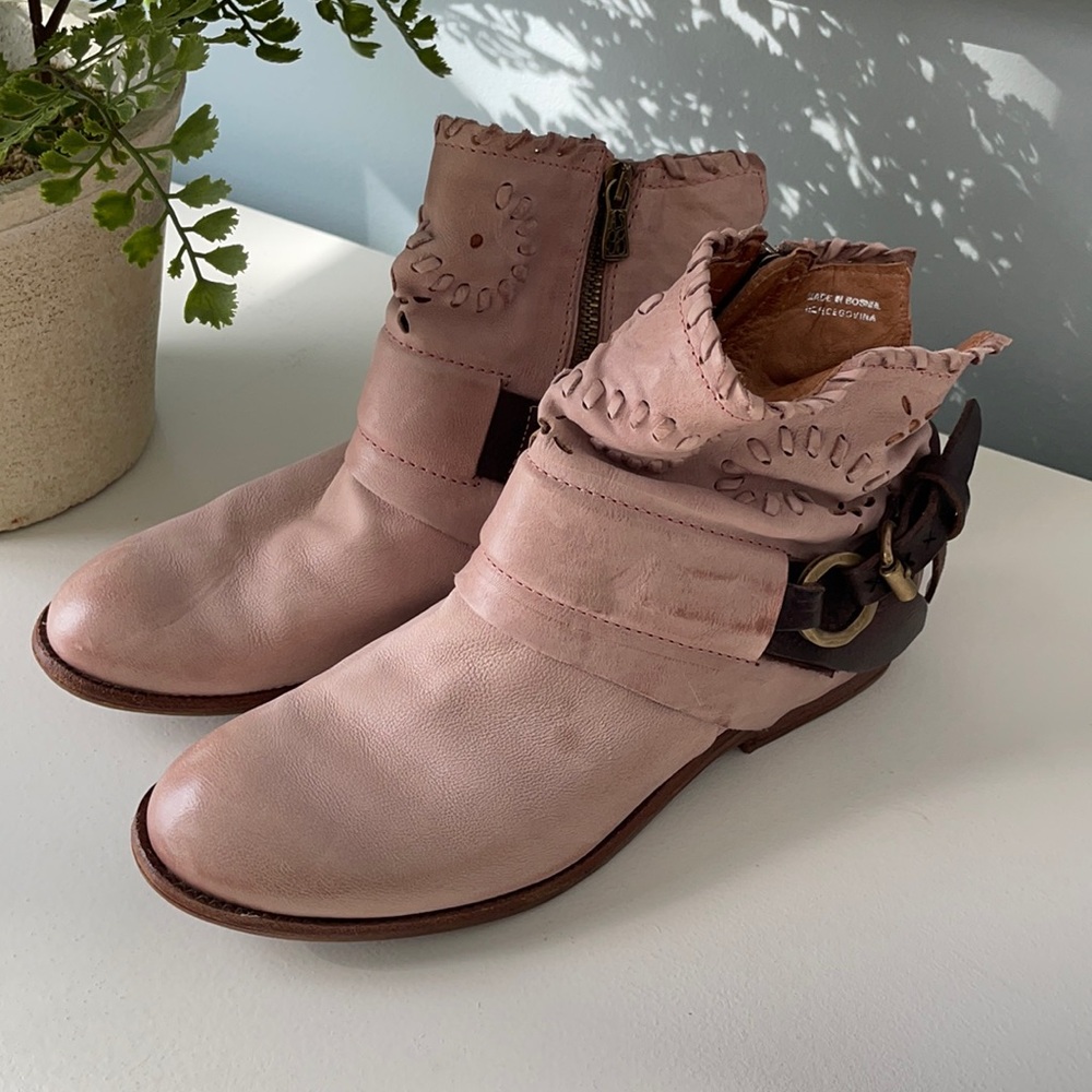 A.S98 pink ankle boots